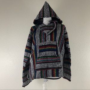 Rainbow Mexican Poncho Hoodie